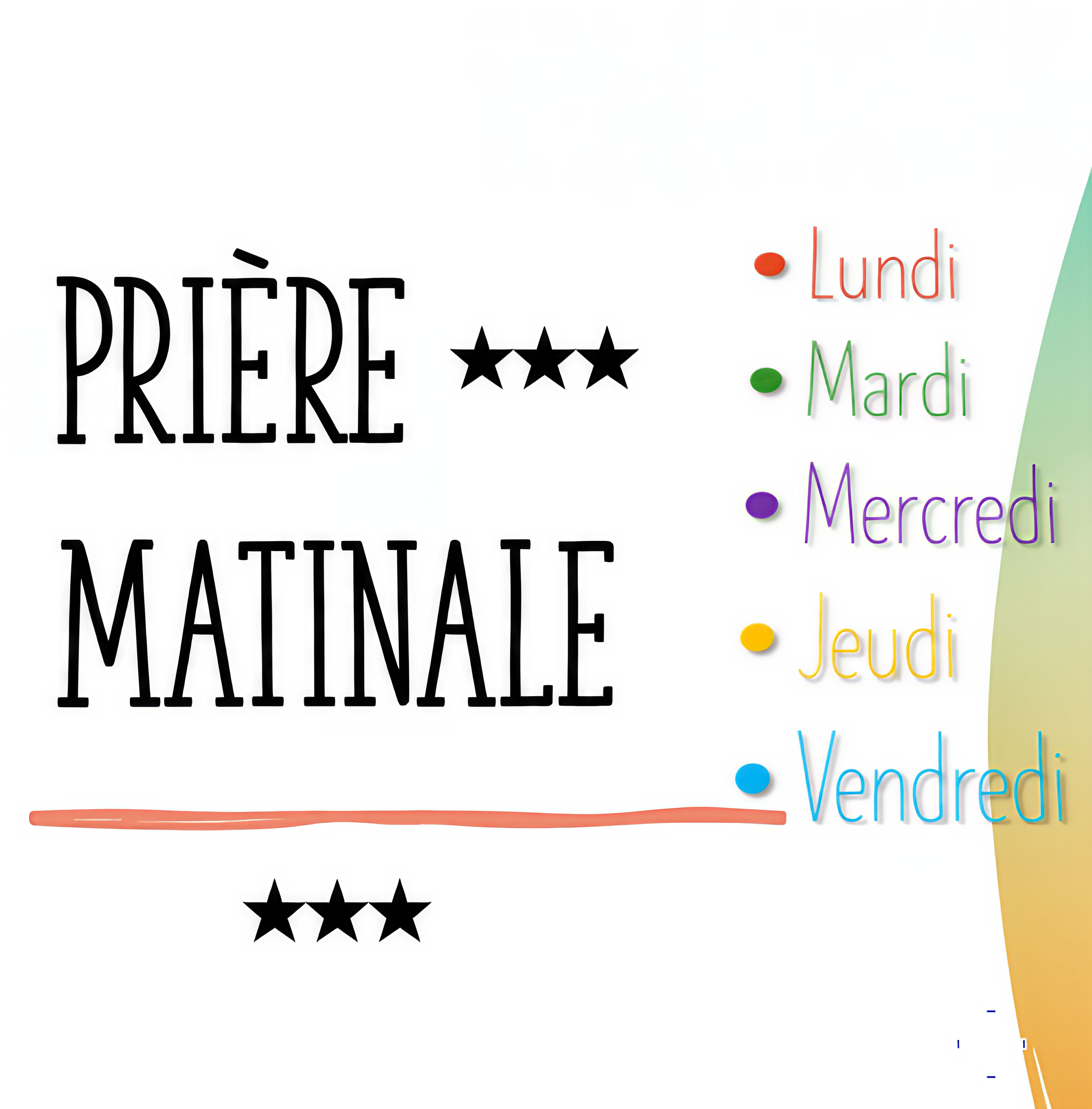 PriereMatin5AM - Lundi 30 Mars - Revêtez-vous du Seigneur Jésus Christ